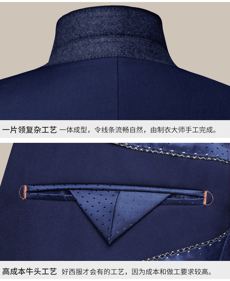 男士辦公室職業(yè)裝套裝定制衣領設計