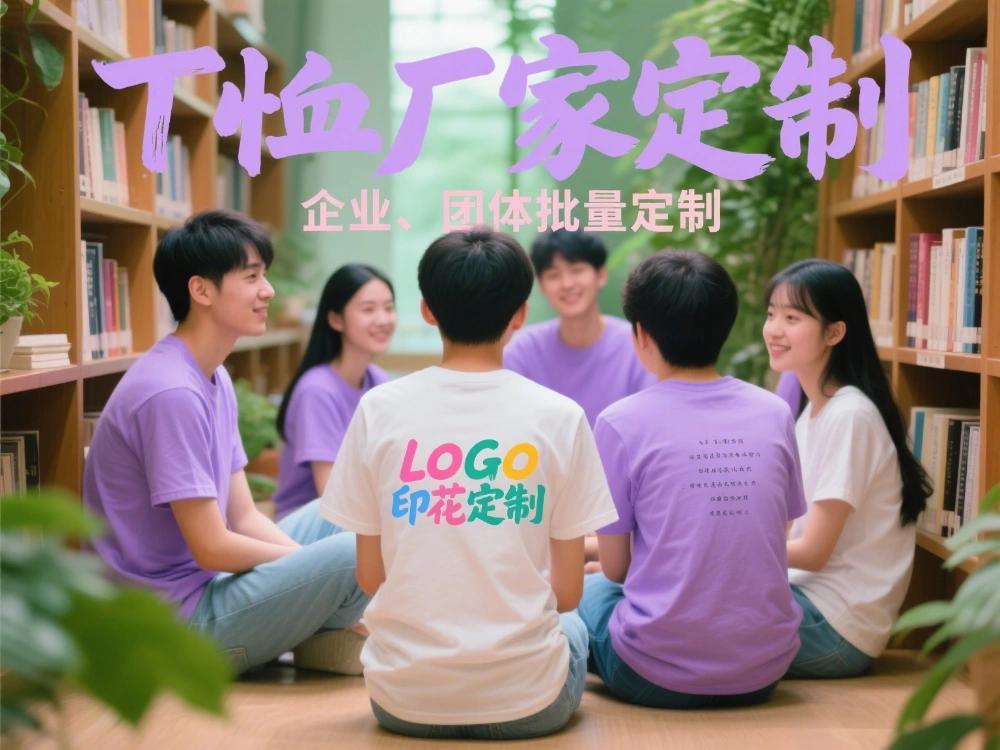 紫色半袖商務T恤定制